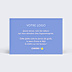 Carte de bienvenue Valeurs