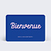 Carte de bienvenue Bicolore