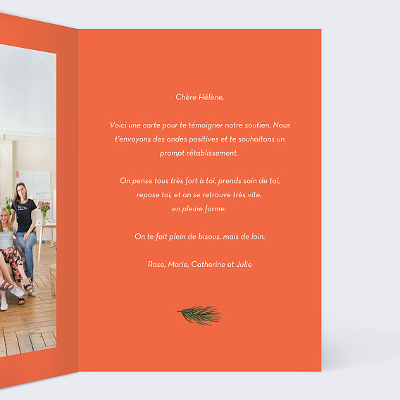 Carte bon rétablissement À Très Bientôt Intérieur Droit