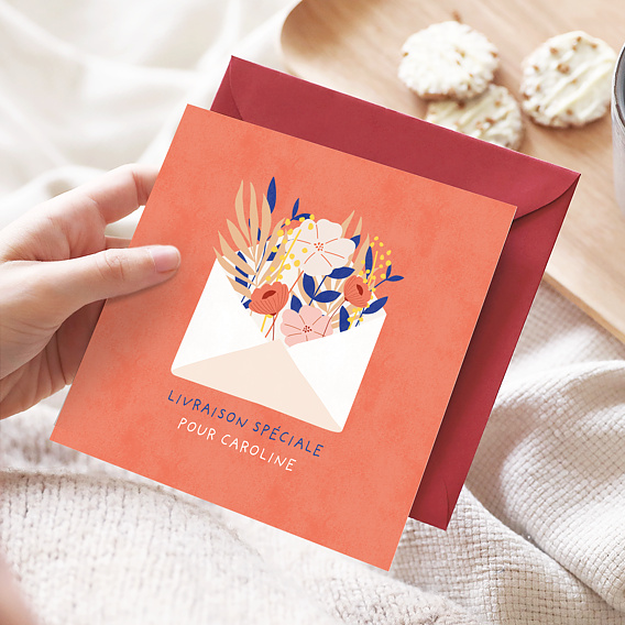 Carte bon rétablissement Courrier Fleuri Après 4