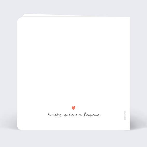 Carte bon rétablissement Courage Collègue Verso