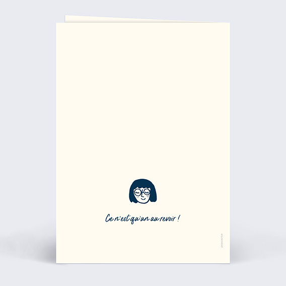 Carte de départ Collègue Verso