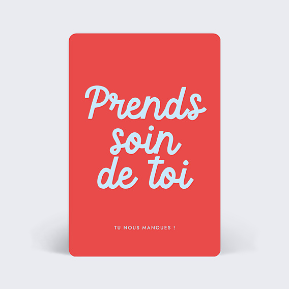 Carte de bon rétablissement Rétablissement Bicolore