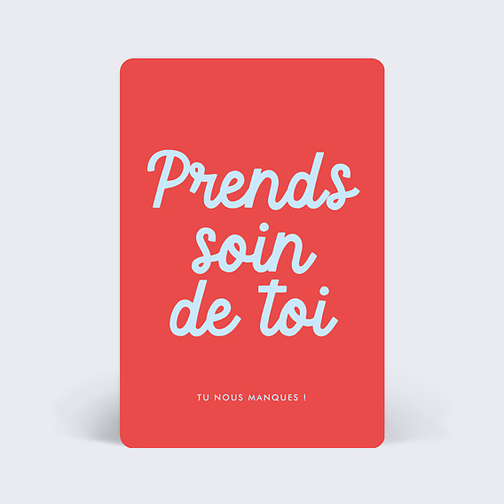 Carte de bon rétablissement Rétablissement Bicolore