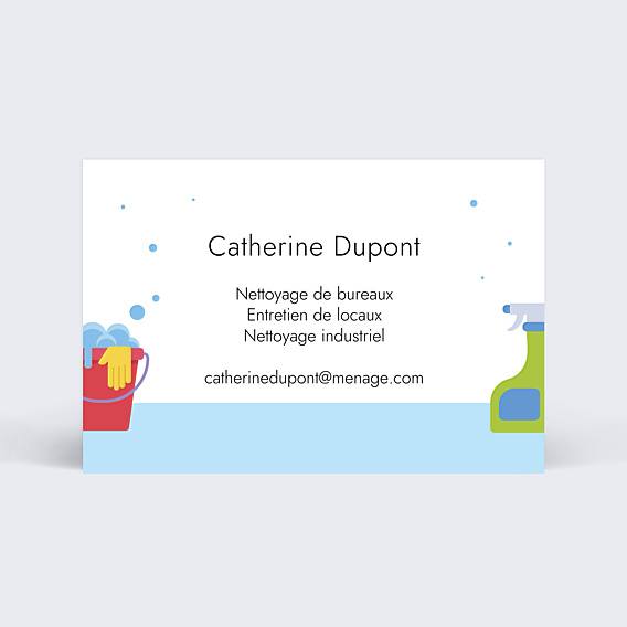 Carte de visite Ménage illustrative