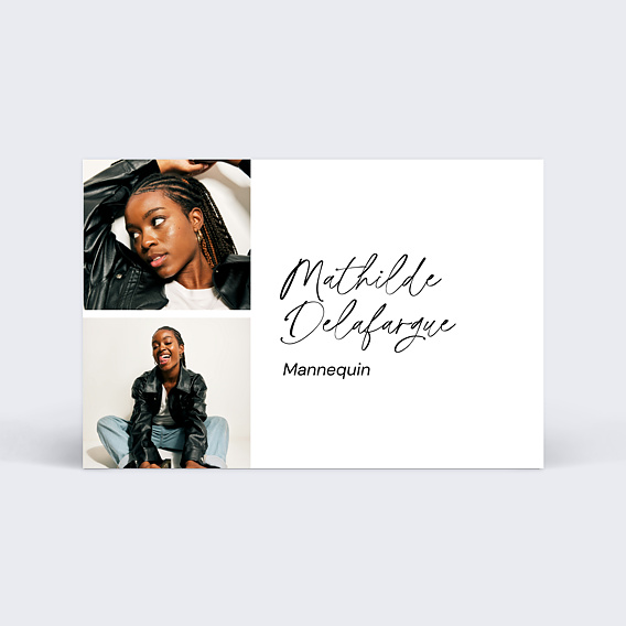 Carte de visite Mannequin Recto