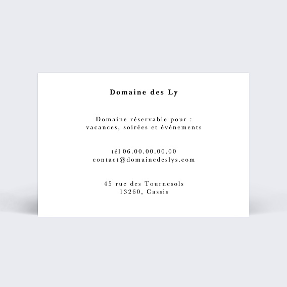 Carte de visite Gîte