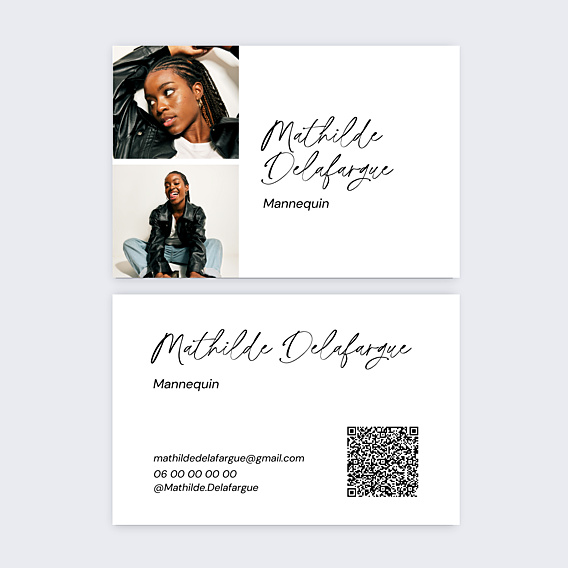 Carte de visite Mannequin