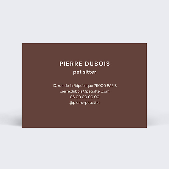 Carte de visite Pet sitter