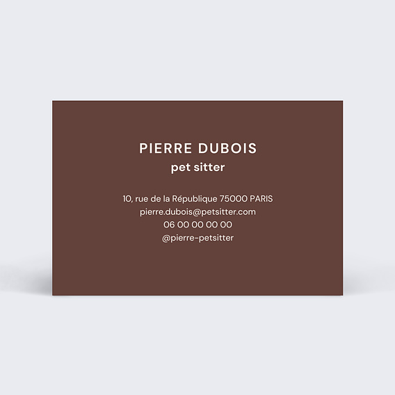 Carte de visite Pet sitter