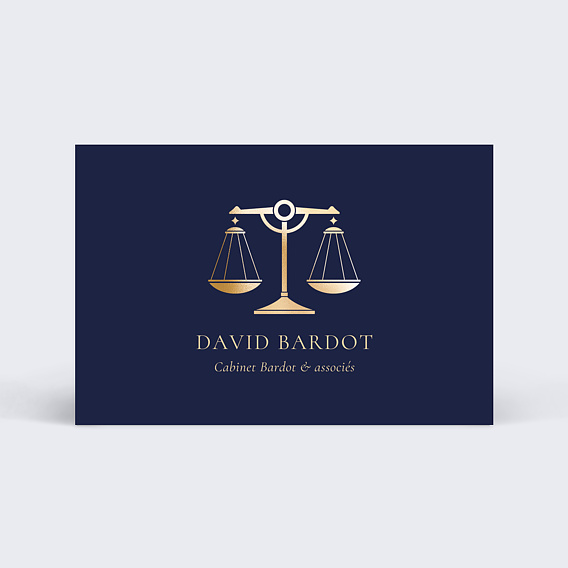 Carte de visite Avocat balance Recto
