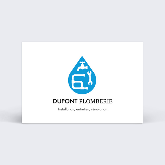 Carte de visite Service plombier Recto