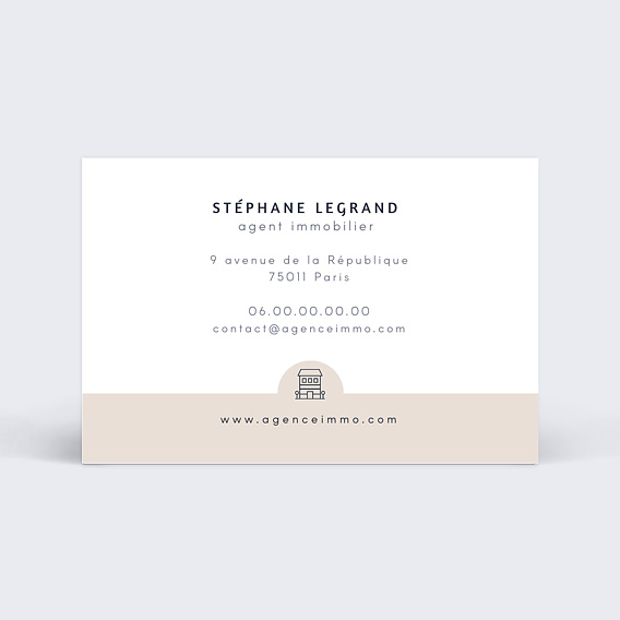 Carte de visite Agent immobilier maison Verso