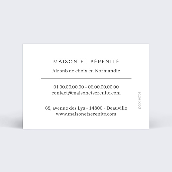 Carte de visite Airbnb Verso