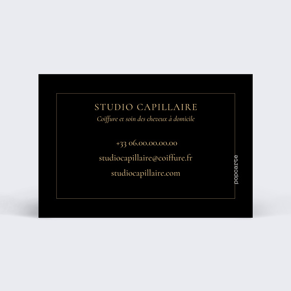 Carte de visite Coiffeur élégante Verso