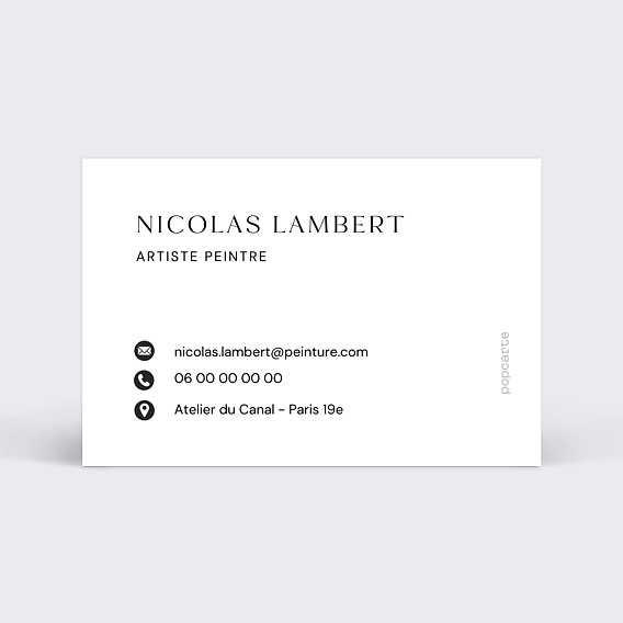 Carte de visite Logo Photo Verso