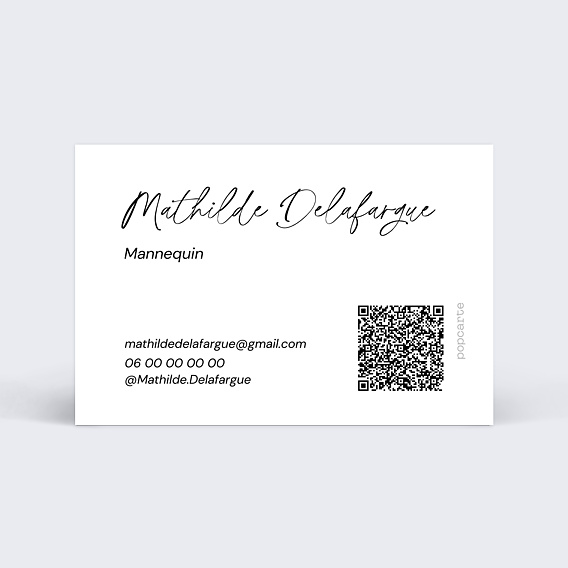 Carte de visite Mannequin Verso