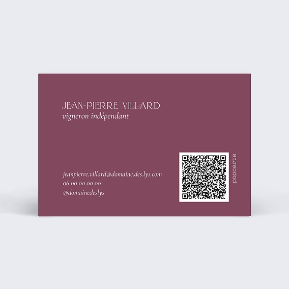 Carte de visite Vigneron Verso