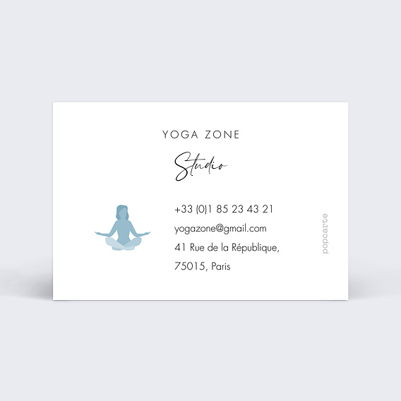 Carte de visite Yoga Verso