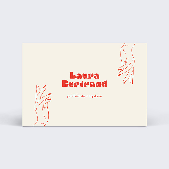 Carte de visite Prothésiste ongulaire Recto