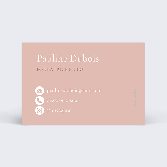 Carte de visite Wedding planner Verso