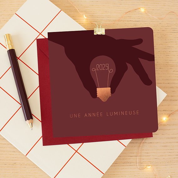 Carte de vœux entreprise Année Brillante