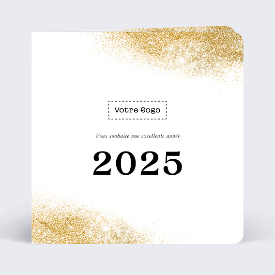 Carte de vœux entreprise Bonne Année Avec Logo