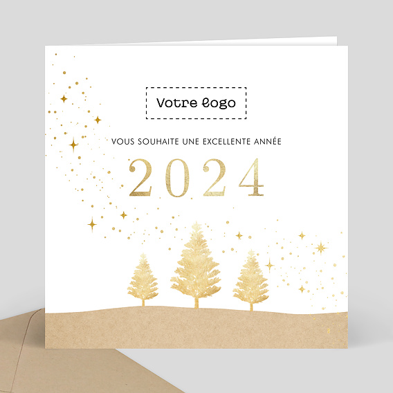 Carte de Voeux Entreprise Bonne Année Logo