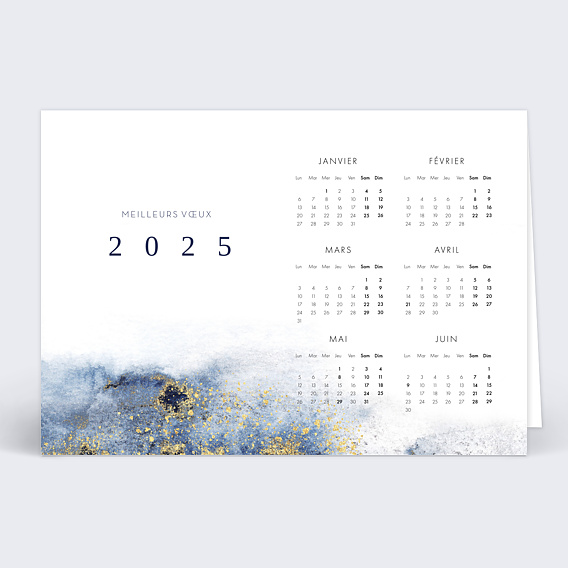 Carte de vœux entreprise Calendrier Feldspath