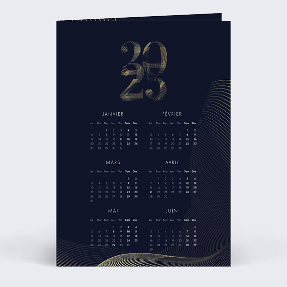 Carte de Voeux Entreprise Calendrier Inertie