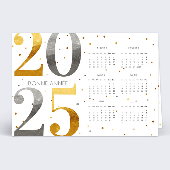 Carte de vœux entreprise Calendrier Voeux