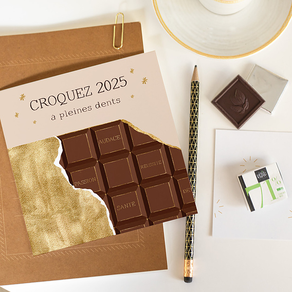 Carte de vœux entreprise Chocolat Succès