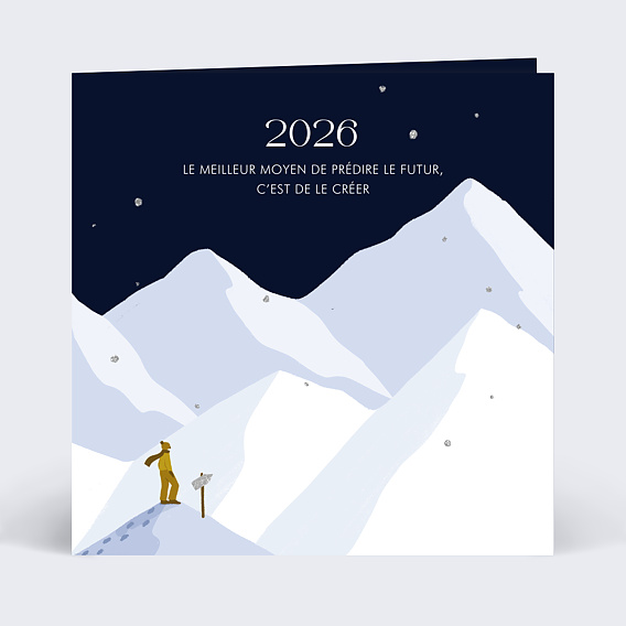 Carte de vœux entreprise Concept Montagne