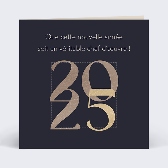 Carte de vœux entreprise Découpe Chevalet