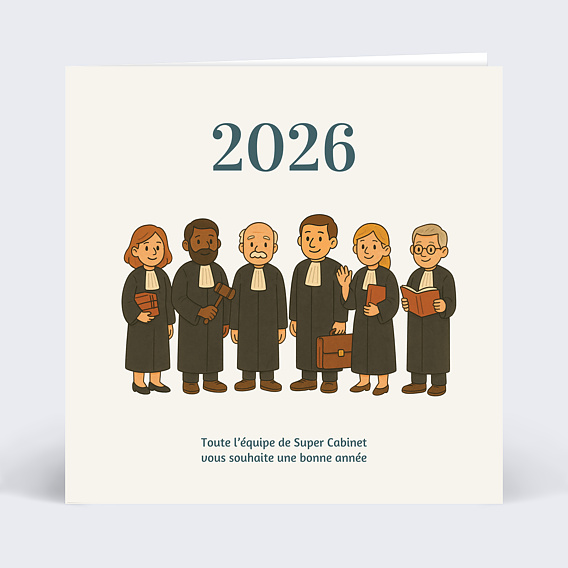 Carte de vœux entreprise Équipe d’avocat