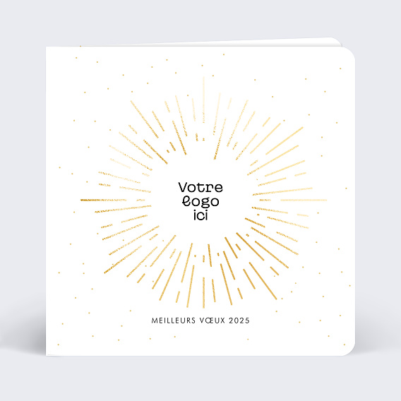 Carte de vœux entreprise Feu d'artifice Logo