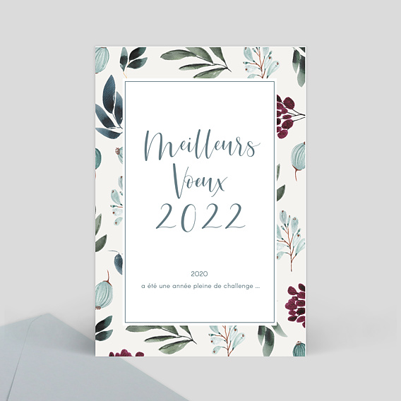 Carte de Voeux Entreprise Feuillage