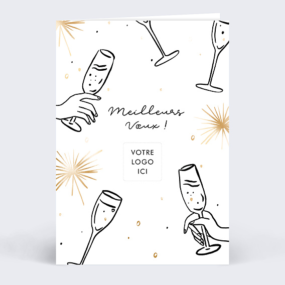 Carte de vœux entreprise Fizz