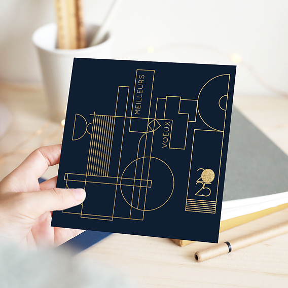Carte de vœux entreprise Géométrique