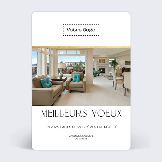 Carte de vœux entreprise Immobilier Voeux