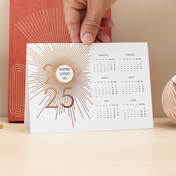 Carte de vœux entreprise Logo Calendrier