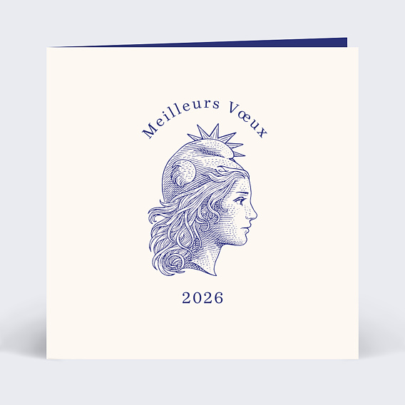 Carte de vœux entreprise Marianne