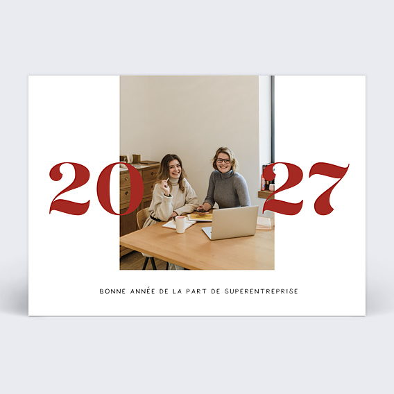 Carte de vœux entreprise Photo belle année