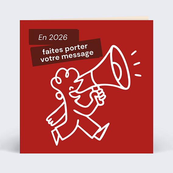 Carte de vœux entreprise Porter votre message