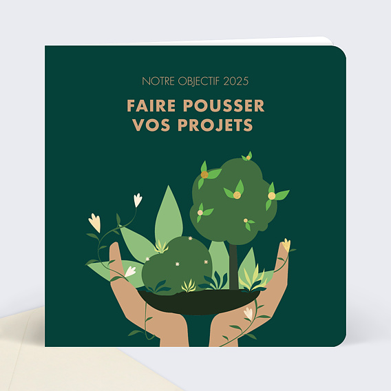 Carte de Vœux Entreprise Projet Grandissant