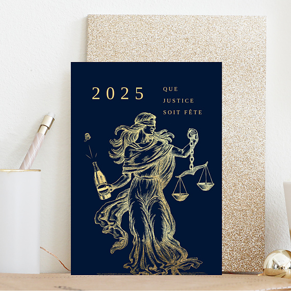 Carte de vœux entreprise Que Justice Soit Fête