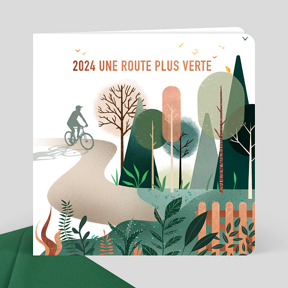 Popcarte Carte de vœux 2024 • Nature et Végétaux • Papier Haut de