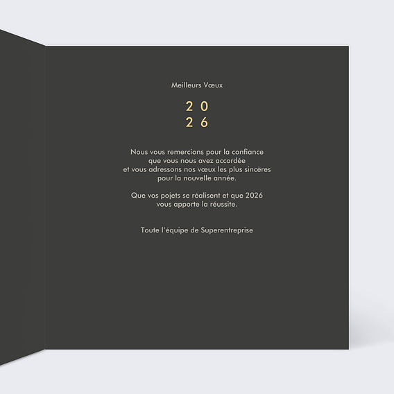 Carte de vœux entreprise Ecorce Intérieur Droit