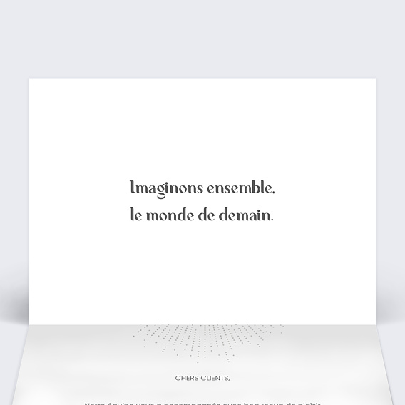 Carte de vœux entreprise Explosion Logo Calendrier Intérieur Gauche