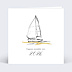 Carte de vœux entreprise Voilier Recto